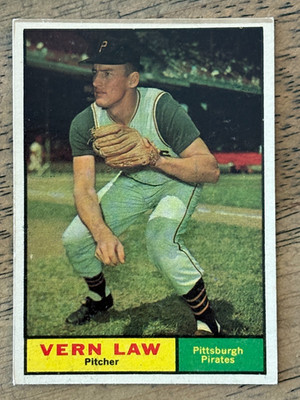 Vern Law 1961 Topps Baseball #400 Pittsburgh Pirates EX MK CENTERED!