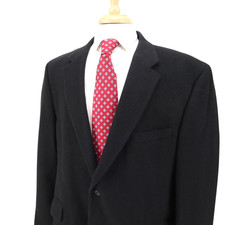 Jos A Bank Black 100 Camelhair Heavy Flannel Blazer Sport Coat Jacket 46S
