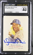 MARIANO RIVERA SIGNED 2007 ALLEN & GINTER #18 CGC X JSA AUTHENTIC MLB AUTO CK