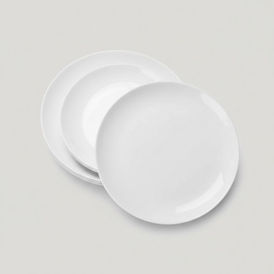 Luminarc Diwali Speiseteller 6er Set 25cm Opalglas Weiß Essteller