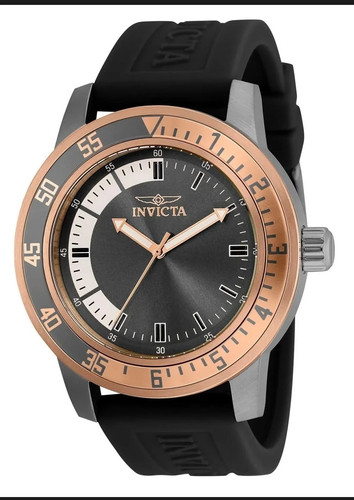 35687 Invicta specialty compass Bronze 45mm Silicone Strap.