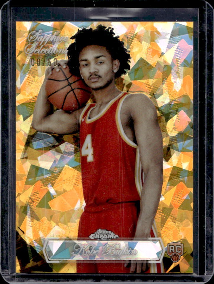 2023-24 Topps Chrome Sapphire Kobe Bufkin Selections RC Gold #8/50 Hawks