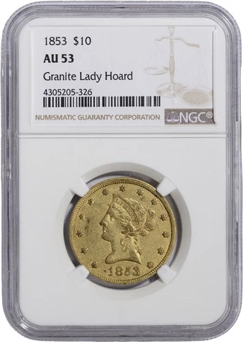 1853-P Liberty Eagle — photo from the most recent tracked eBay sale