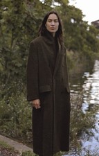 ZARA WOOL BLEND COAT WITH VENTS ZW BROWN MARL NEW XS-S REF. 8862/807  RRP £180 