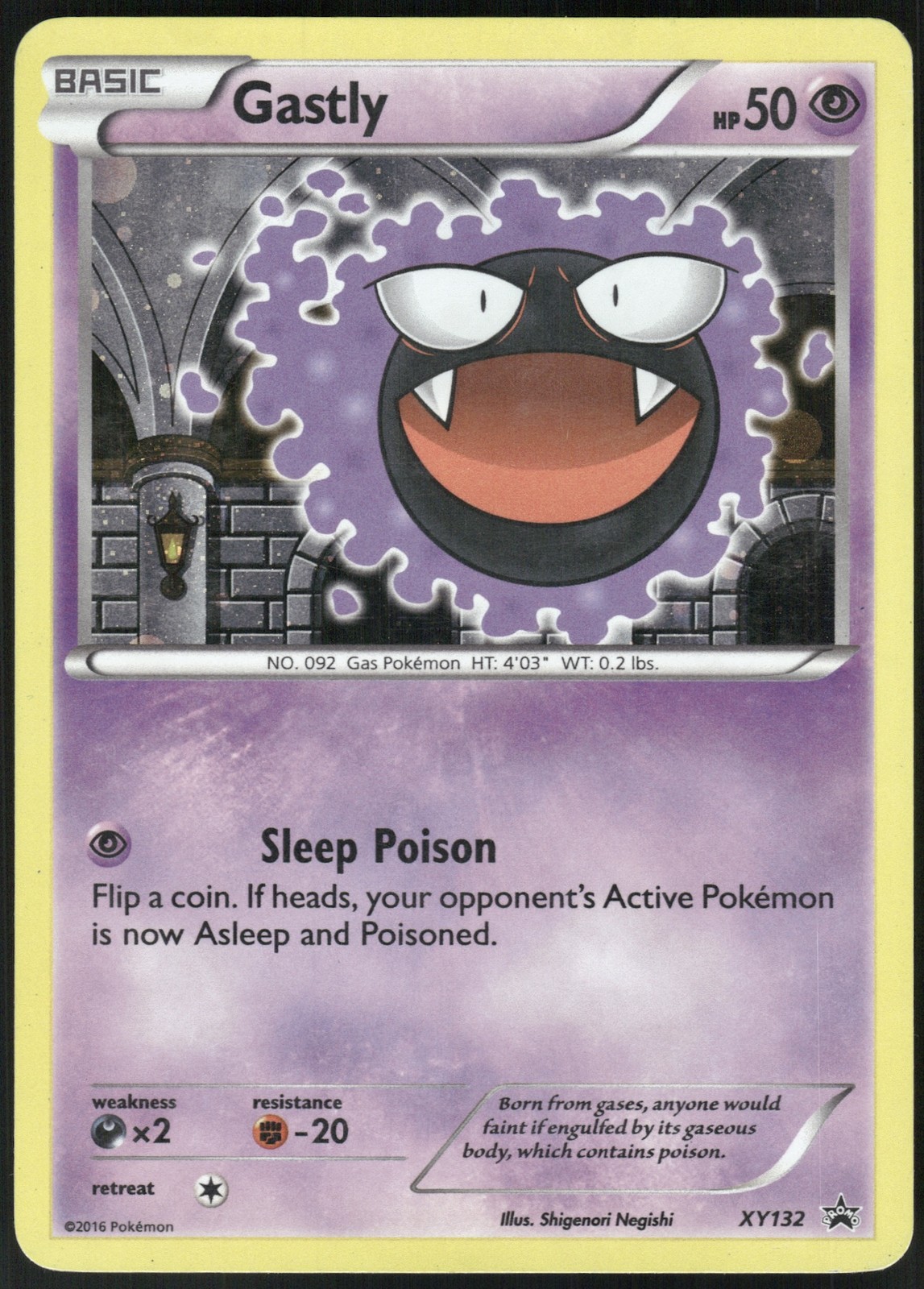 Gastly #XY132 XY Promos Moderately played - Pokemon Card