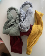 4-Pack Twist Knot Fabric Headbands w/ Elastic Back, Solid Multicolor, Women
