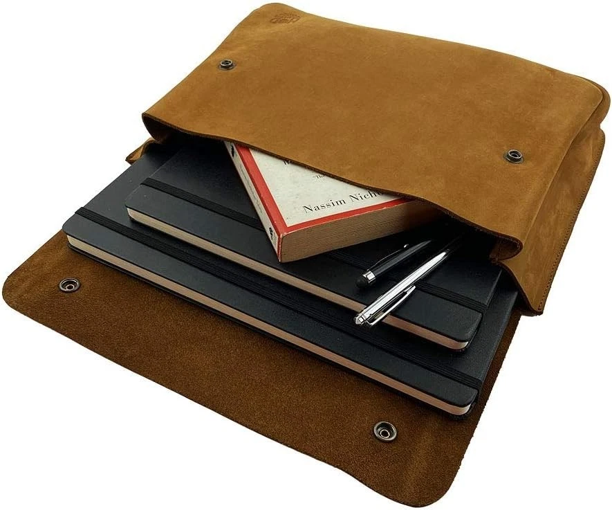 Vintage Full Grain Leather Binder, Handmade A5 File Case - Image 4 of 4