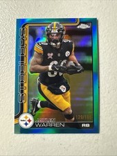 2025 Topps Chrome Jaylen Warren Aqua Refractor /199 #253 Pittsburgh Steelers