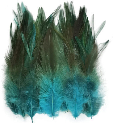 100PCS Saddle Hackle Rooster Feather for Crafts, 5-7 Inch Natural Pheasant Neck 