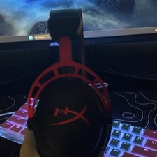 HyperX Black and Red Over-Ear Gaming Headset,...