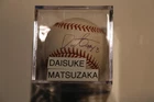 DAISUKE MATSUZAKA BOSTON RED SOX VINTAGE AUTOGRAPHED BASEBALL WITH SHOWCASE