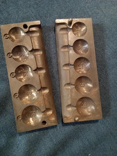 Vintage Reading Sinker Mold 1 1/2- 3 1/2