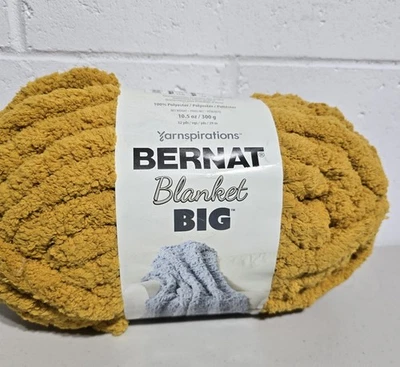 Yarnspirations Bernat Blanket Big Yarn 10.50z (Gold / Yellow / Mustard) Jumbo