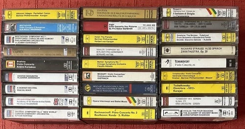27 CLASSICAL CASSETTE TAPE ALBUMS (COLLECTION/JOB LOT) - DG/PHILIPS/DECCA