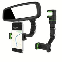 360° Rotatable Car Phone Holder Mount Stand Rearview Rear View Mirror For iphone
