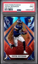 2020 Panini Phoenix Justin Jefferson Fire Burst Rookie Card RC #111 PSA 9. rookie card picture