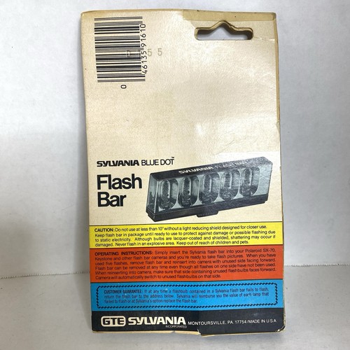 Sylvania ~ Blue Dot Flashbar 10 flashes for SX-70 ~ New In Box NOS ~ Made in USA - Picture 2 of 2