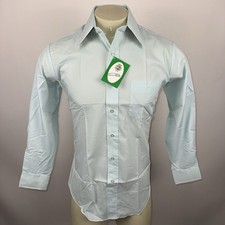 Vintage 70s Gino Paoli Shirt Dress Disco Deadstock NOS NEW Medium Mens 15.5 32