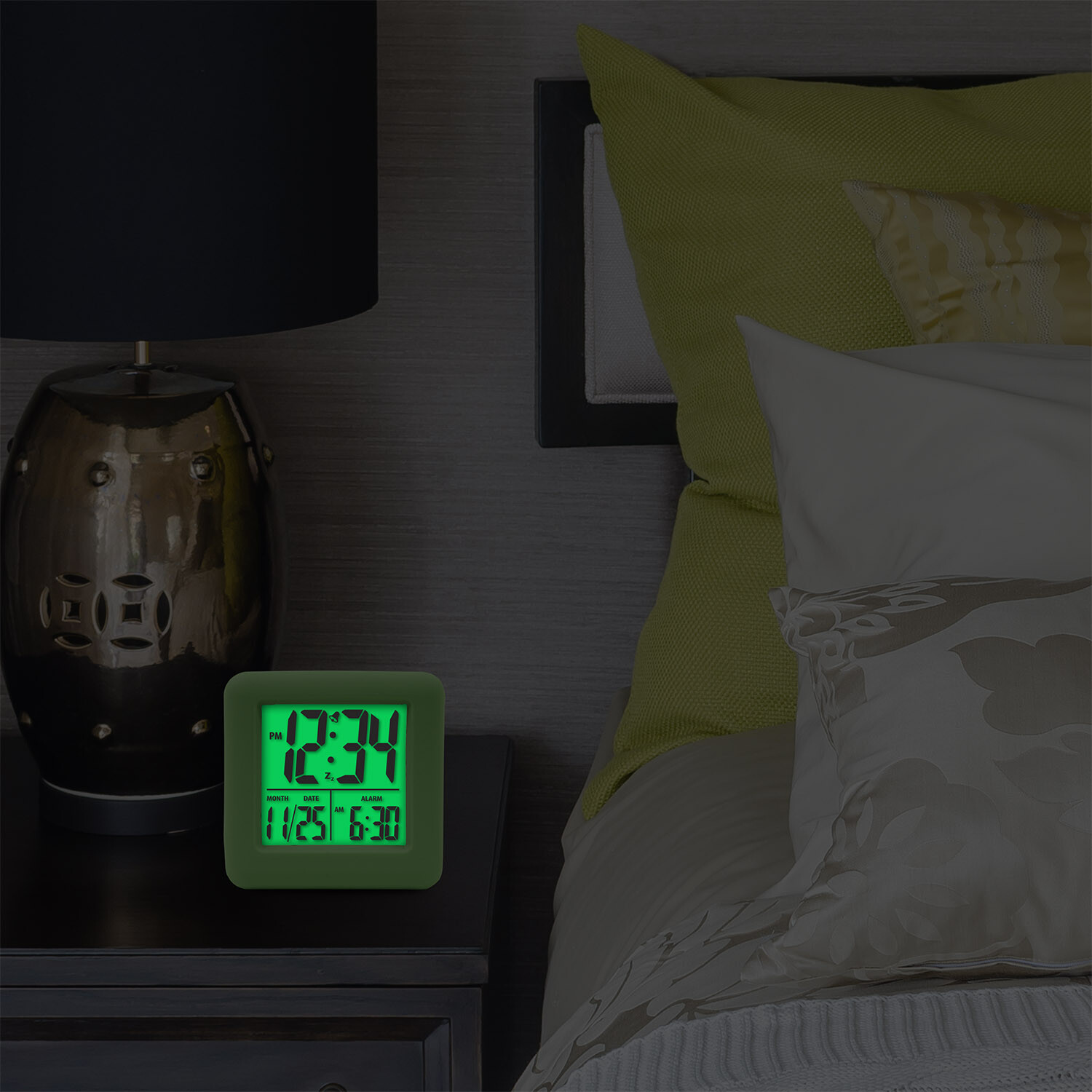 70909 Equity by La Crosse Soft Cube LCD Digital Alarm Clock