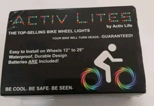 Activ Life NIB Activ Lites Bike Wheel Lights for Wheel size 12" to 29" multicolr