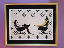 🔥Death NYC Large Framed 16x20in Pop Art Certified Psychiatric Therapy  LV *