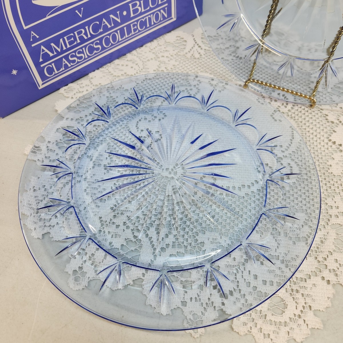 グリンドレ-社のAVON(エイボン) イギリス製　プレート2枚 Vtg AVON AMERICAN BLUE CLASSICS COLLECTION SET OF 2 DINNER PLATES