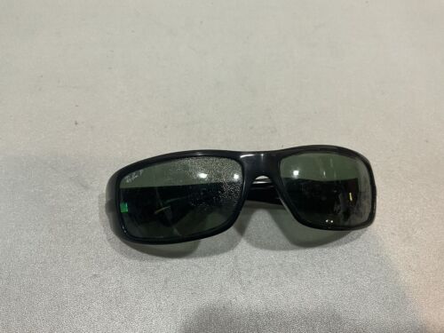RAY BAN ITALY RB 4057 W3348 3p GLOSS BLACK ITALY SUNGLASSES Read - Picture 1 of 5