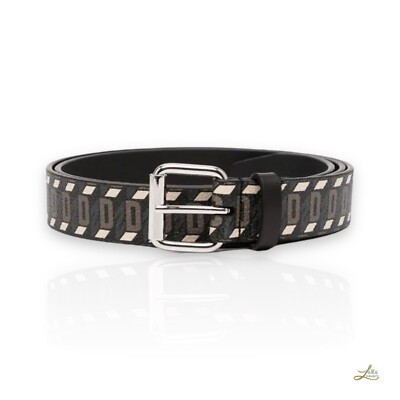 Dsquared2 Ledergürtel mit Monogrammmuster Braun Größe 105 Made in Italy