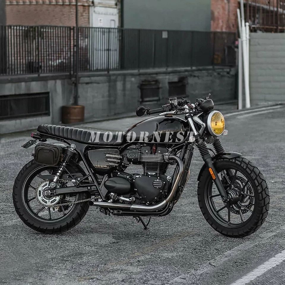 Cubiertas de carenado lateral izquierdo y derecho de batería para Triumph Bonneville T120 negro 16-20 Foto 4 de 4