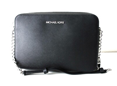 MICHAEL KORS Tasche JET SET ITEM LG EW CROSSBODY schwarz silber 35F8STTC9L