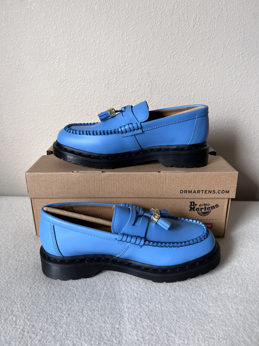 Supreme x Dr. Martens Penton Tassel Loafers - Size 6 - Blue - NEW