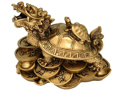 Feng Shui Chinese Dragon Turtle Tortoise Statue Home Office Decor Blessing Gift4