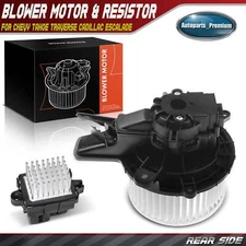 Rear HVAC Blower Motor & Resistor Kit for Chevy Tahoe Traverse Cadillac Escalade