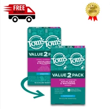 Tom’s of Maine Antiplaque and Whitening Fluoride Free Toothpaste, Peppermint, 2