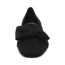 Christian Siriano Women's Denise Black Faux Suede Bow Flat Shoes Size 6.5-12 