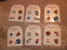 Sports Rubber Shoe Charms For Crocs Shoes 8 Pc New in Pkg