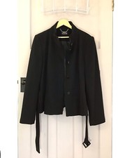Long Tall Sally Black Jacket Coat Size 20 Wool Blended 