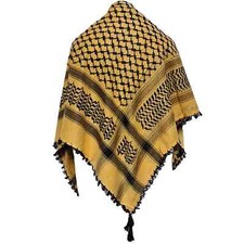 Unisex Yellow Black Arab Head Scarf Wrap Arafat Keffiyeh Yashmagh