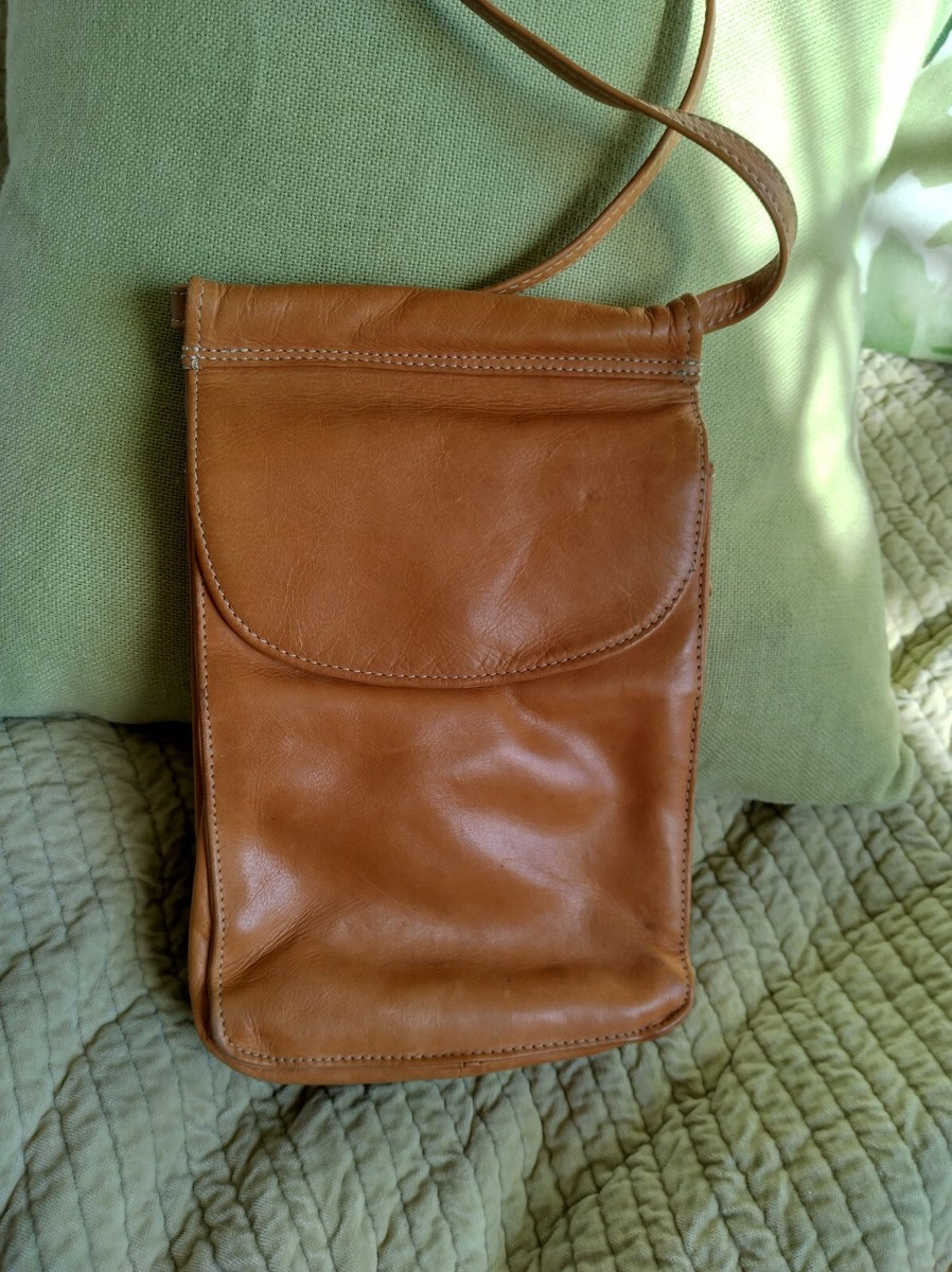 Crossbody purse, genuine leather by Chaos, opens flat, loads  display picture 1