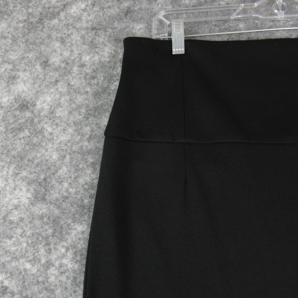 Kenneth Cole Reaction Skirt Women 12 Black Solid Side Zip Back Kick Pleat Career - Image 2 of 4