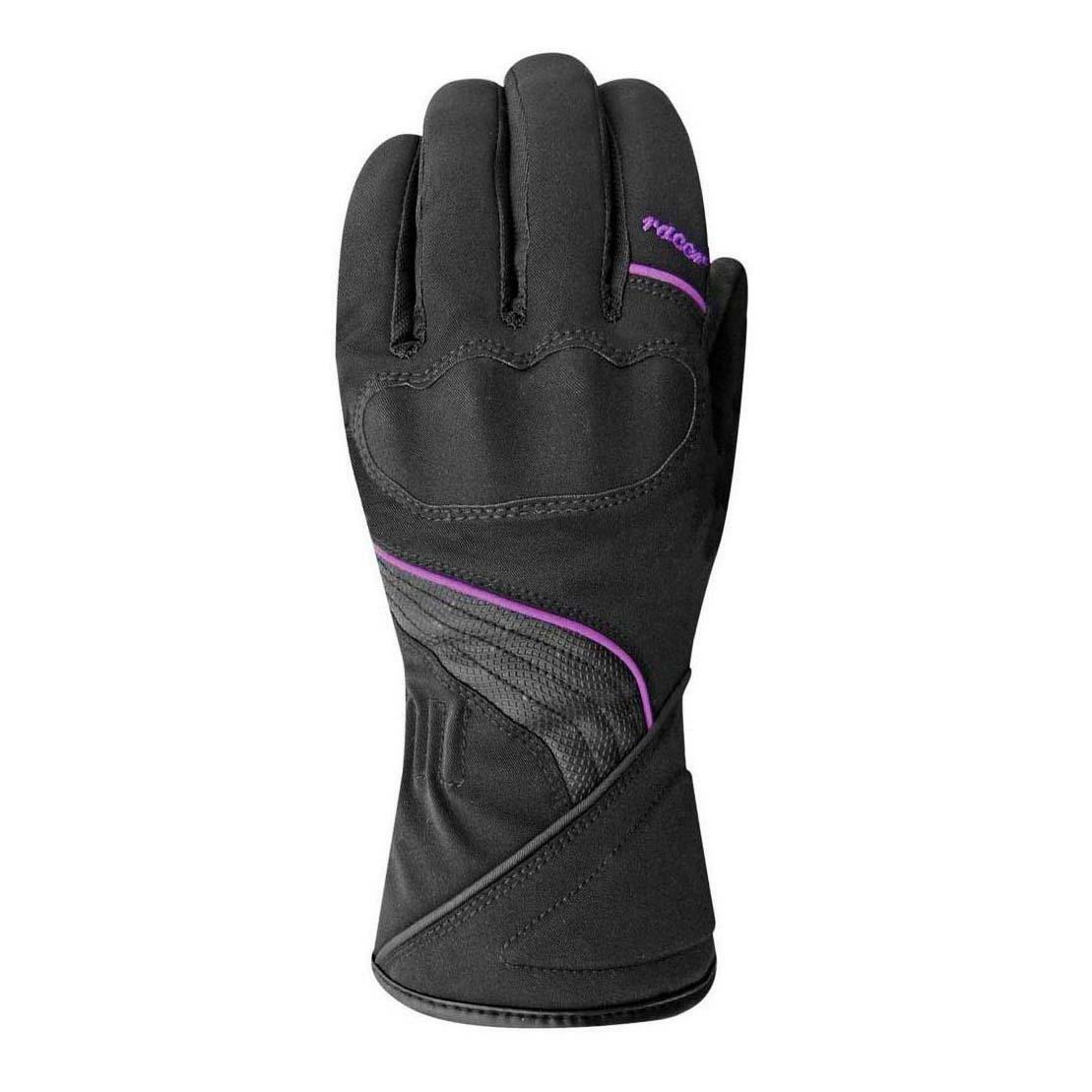 Gants hiver étanches femme RACER en cuir thermique avec protection noire L