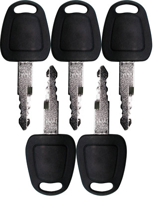 Fits #60 (D100) Daewoo/Doosan/Terex Replacement Key *5 Pack*