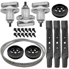 Deck Spindle Blade Belt Pulley Kit For John Deere L120 L130 GY20785 GY20050