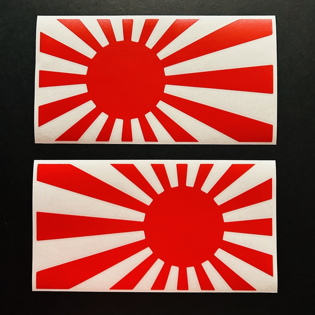 村松治樹 RisingSun G6 Limited edition PAIR Japan Japanese Rising Sun Flag Decal Sticker Set Car