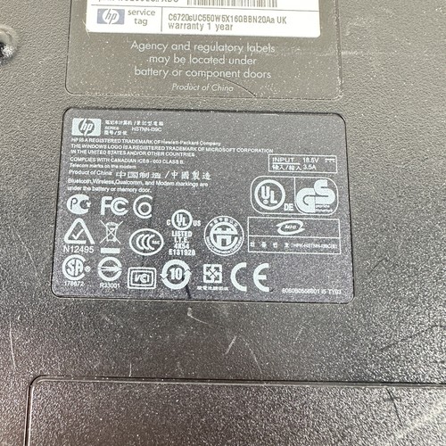 Compaq 6720s 15.5” Laptop Untested No Charger Unchecked Unknown Spec For Parts - Picture 10 of 10