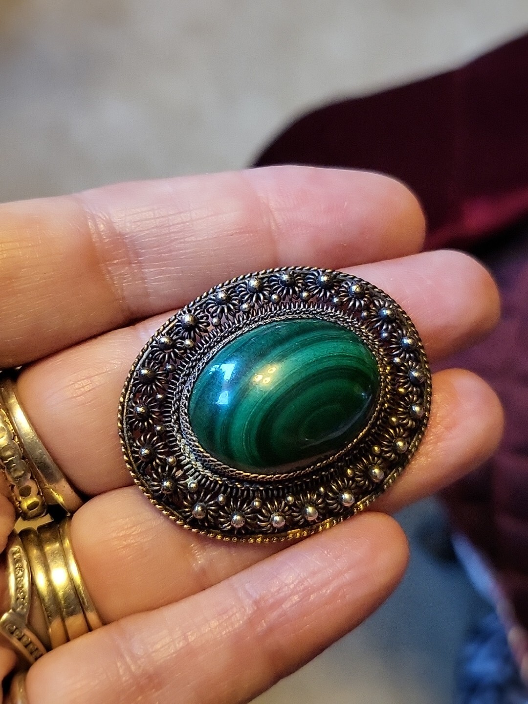 Beautiful Victorian Solid Silver Scottish Malachi… - image 8