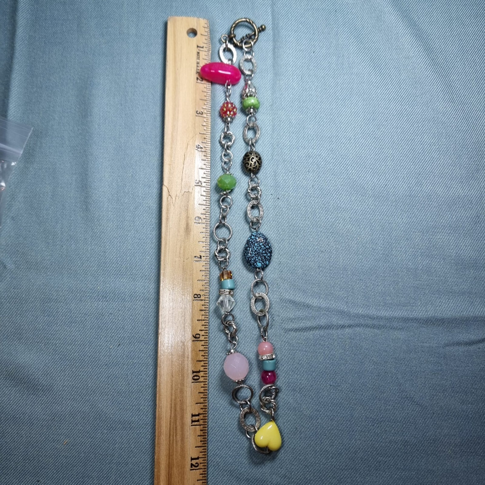 Funky Necklace Multicolor Toggle Closure - image 1