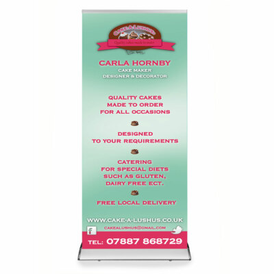 Roller Banner Pop Up Roll Up Pull Up Premium Stand New 24h