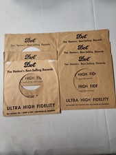45 RPM 7" RECORD SLEEVES CO. SLEEVE 6 PACK SEE PHOTOS - Dot SLV7 