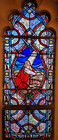GOTHIC CHURCH STAINED GLASS WINDOW 24x65 JESUS IN THE GARDEN OF AGONY GETHSEMANE